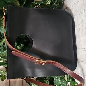 Neva Opet The Alice Tote Black With Brown Strap Crossbody/Shoulder/Hand Bag